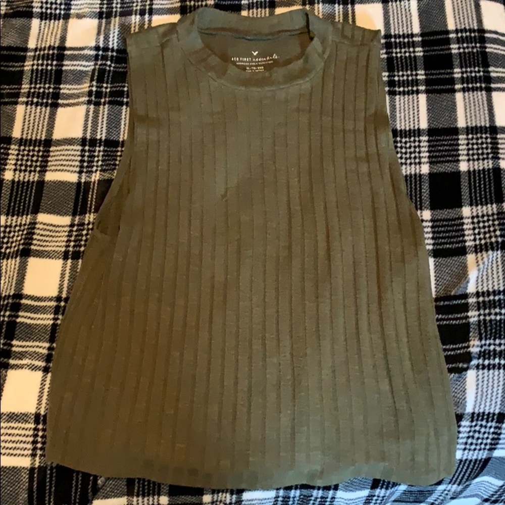 Olive green sweater tank